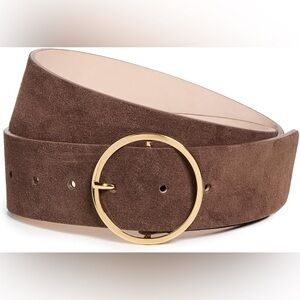 B-Low the Belth Brown Suede Gold Belt Size Small